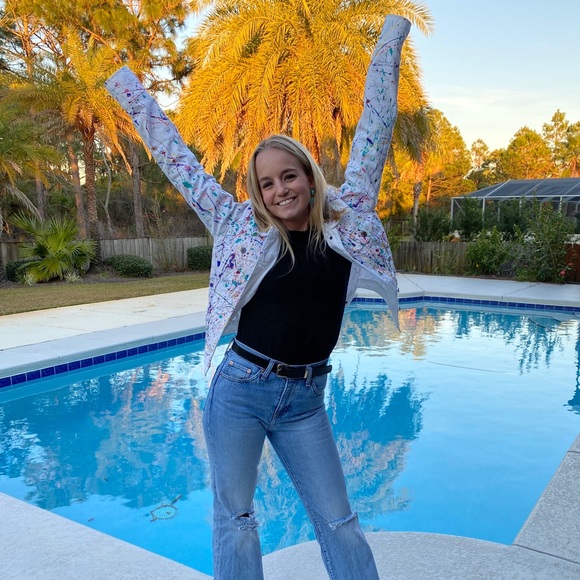 Painted Jean Jacket - Picture 2 of 3